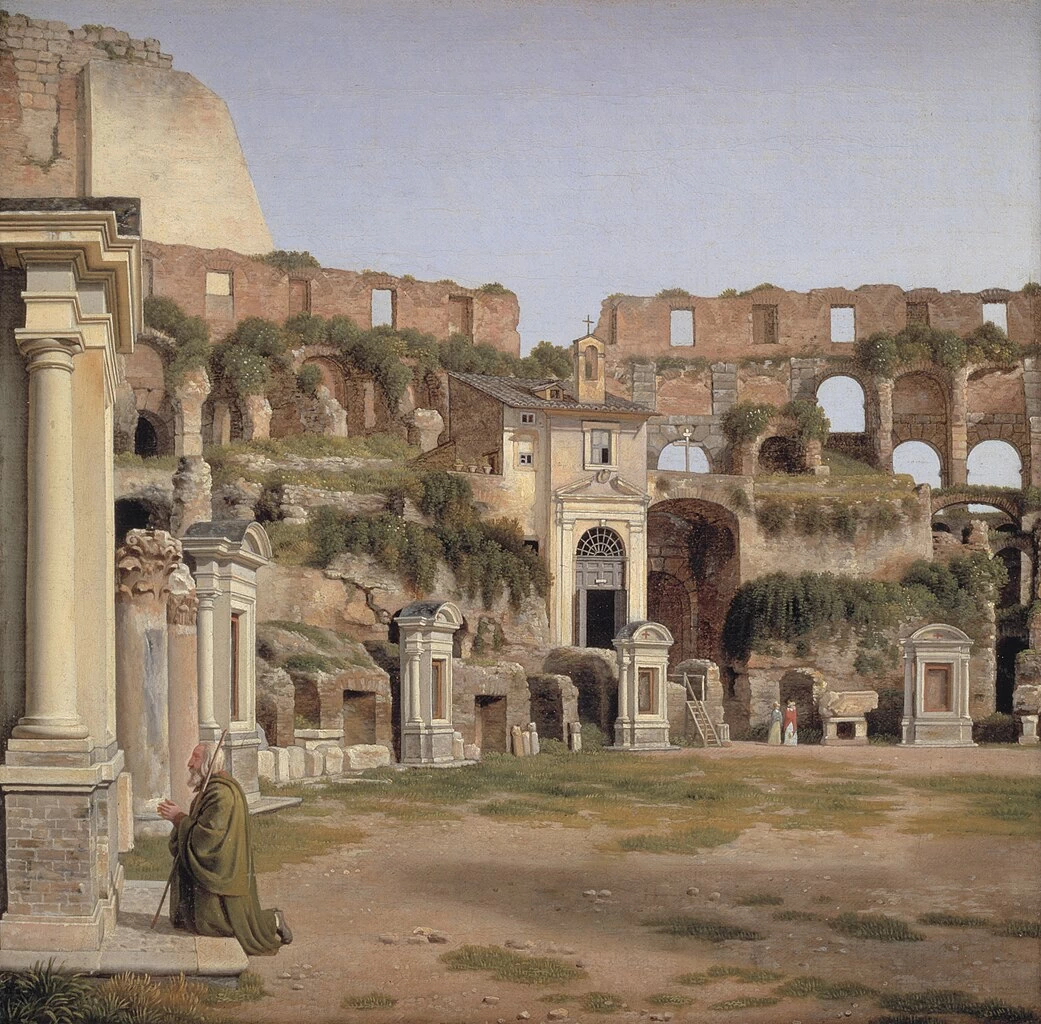 Una parte dell'interno del Colosseo - 1816, Statens Museum for Kunst, Copenaghen